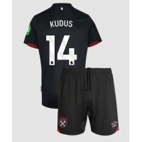 West Ham United Mohammed Kudus #14 Udebanesæt Børn 2024-25 Kortærmet (+ Korte bukser)